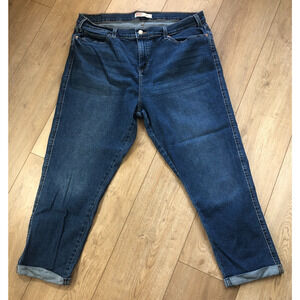 Signature Levi Strauss Jeans Womens 18‎ Blue Heritage Boyfriend Stretch Capri